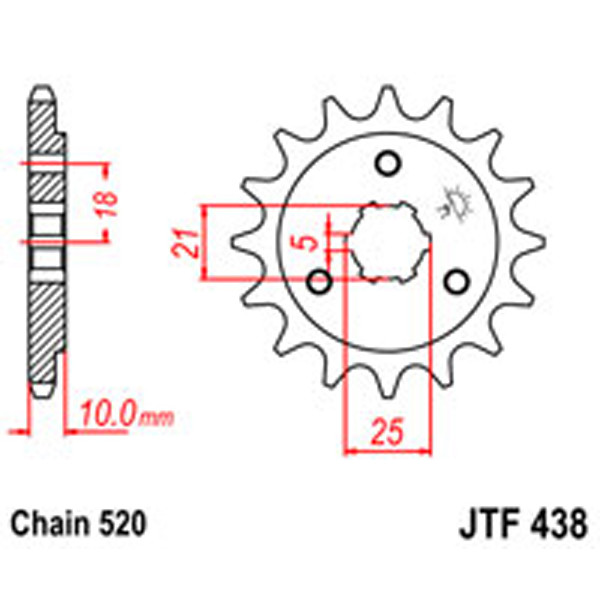 JT JT Gear Box Sprockets G/B 438-15T SUZ (412)